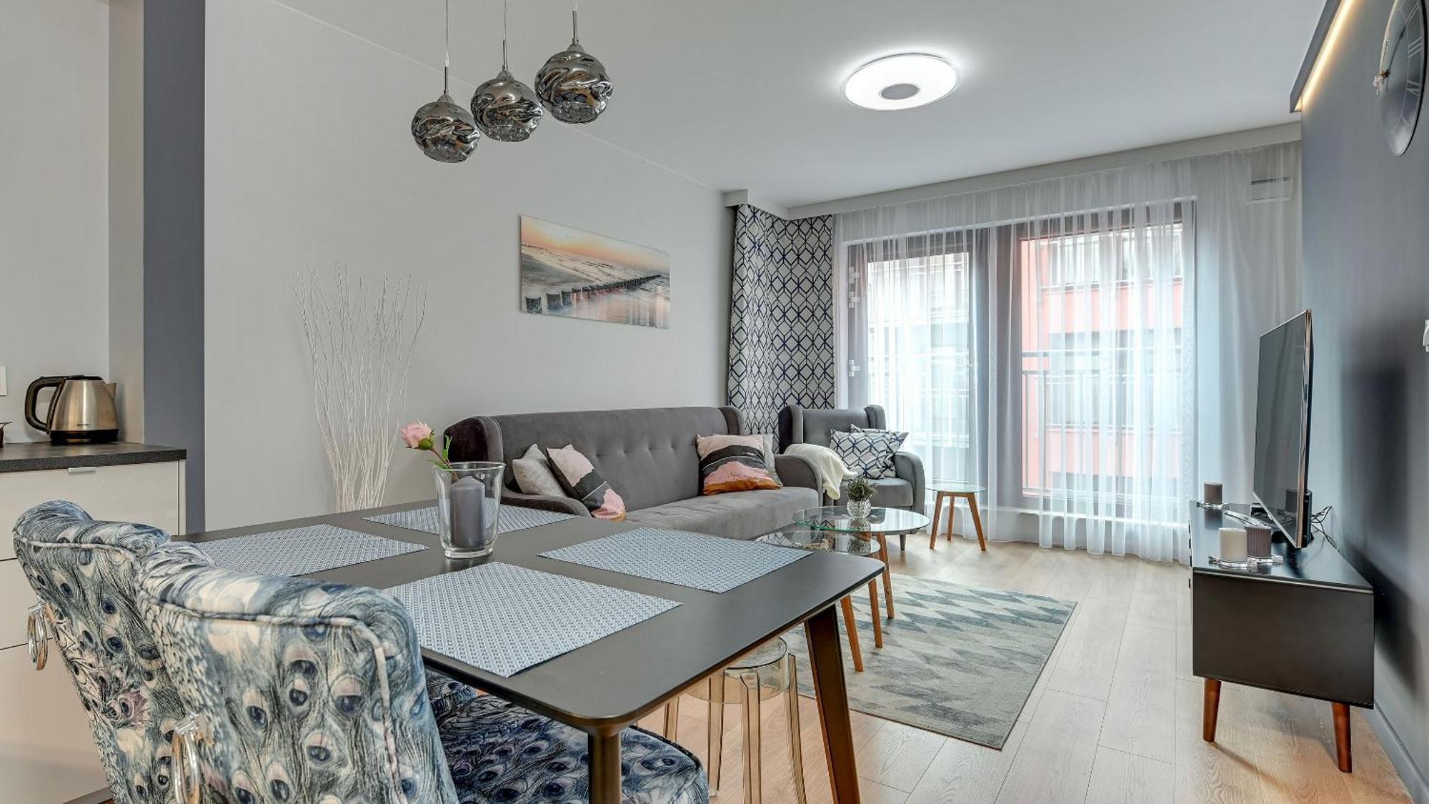 Dom & House - Apartments Waterlane Island กดัญสก์ ห้อง รูปภาพ